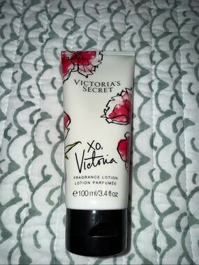 Victoria's Secret White Tube with Pink Floral Design Fragrance Lotion